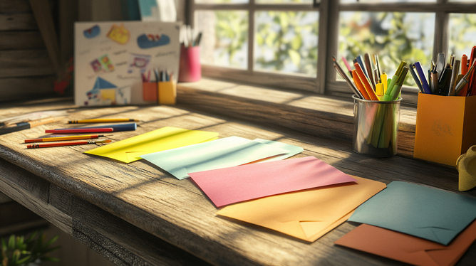 Ideias Criativas com Envelope Colorido A4