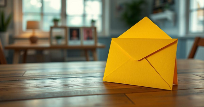 Envelope amarelo é a escolha perfeita para destacar suas correspondências e mensagens importantes