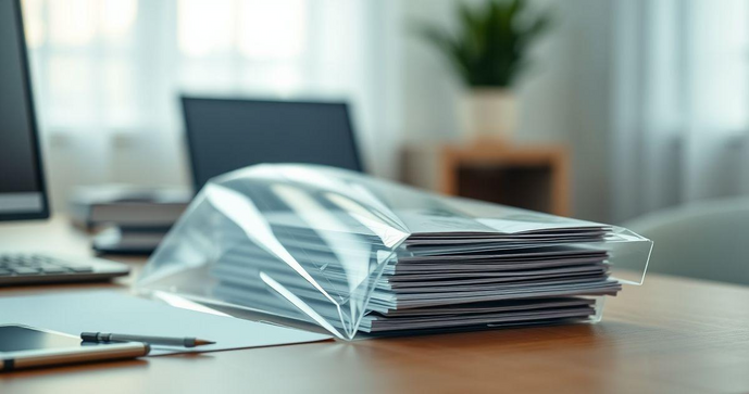 Envelope plástico A3 para proteção e organização eficaz