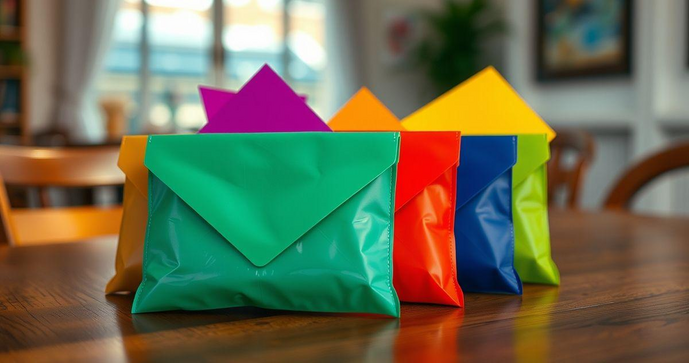 Envelope saco colorido é a escolha perfeita para dar vida e estilo às suas embalagens.